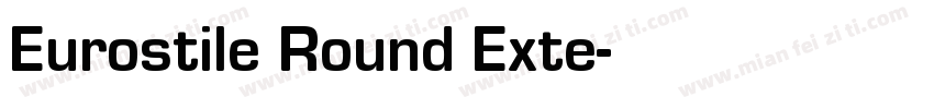Eurostile Round Exte字体转换